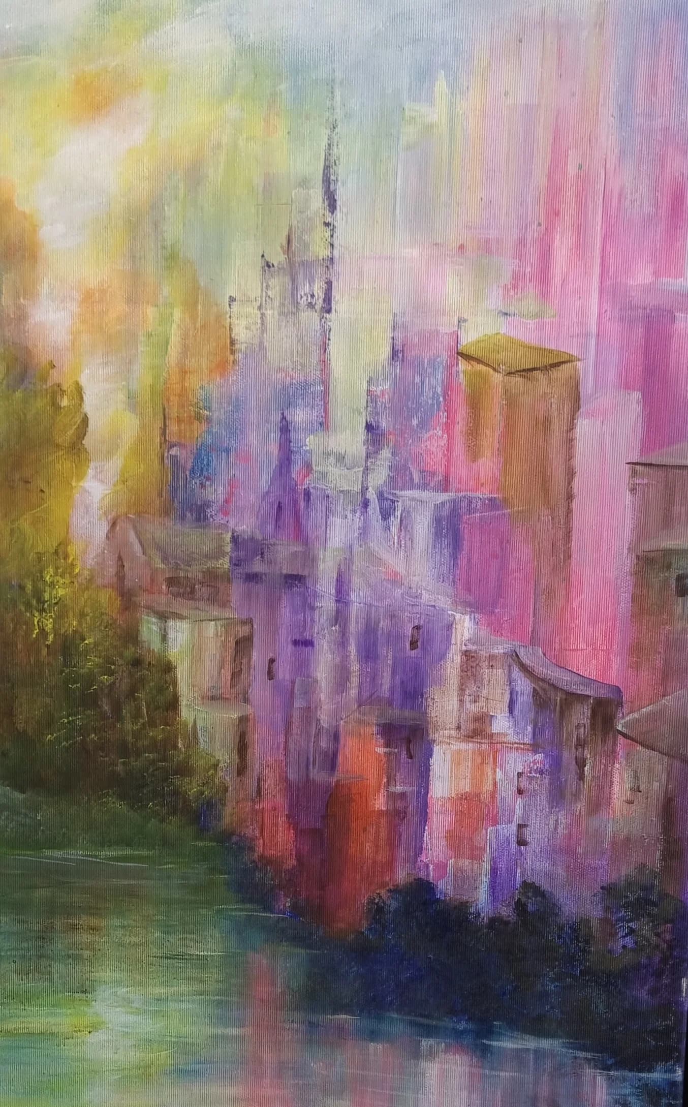 City in Rose Light