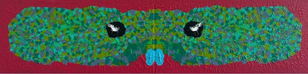 Emerald Gaze on Crimson