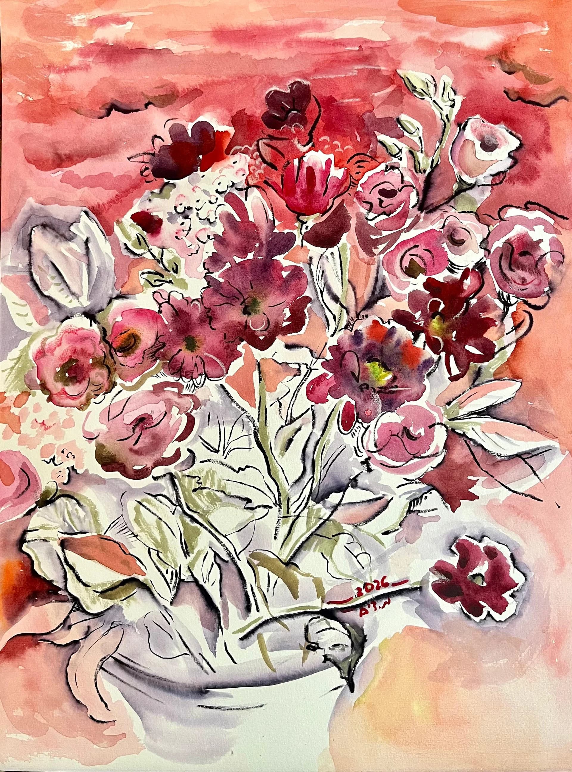 Crimson Bouquet in Bloom