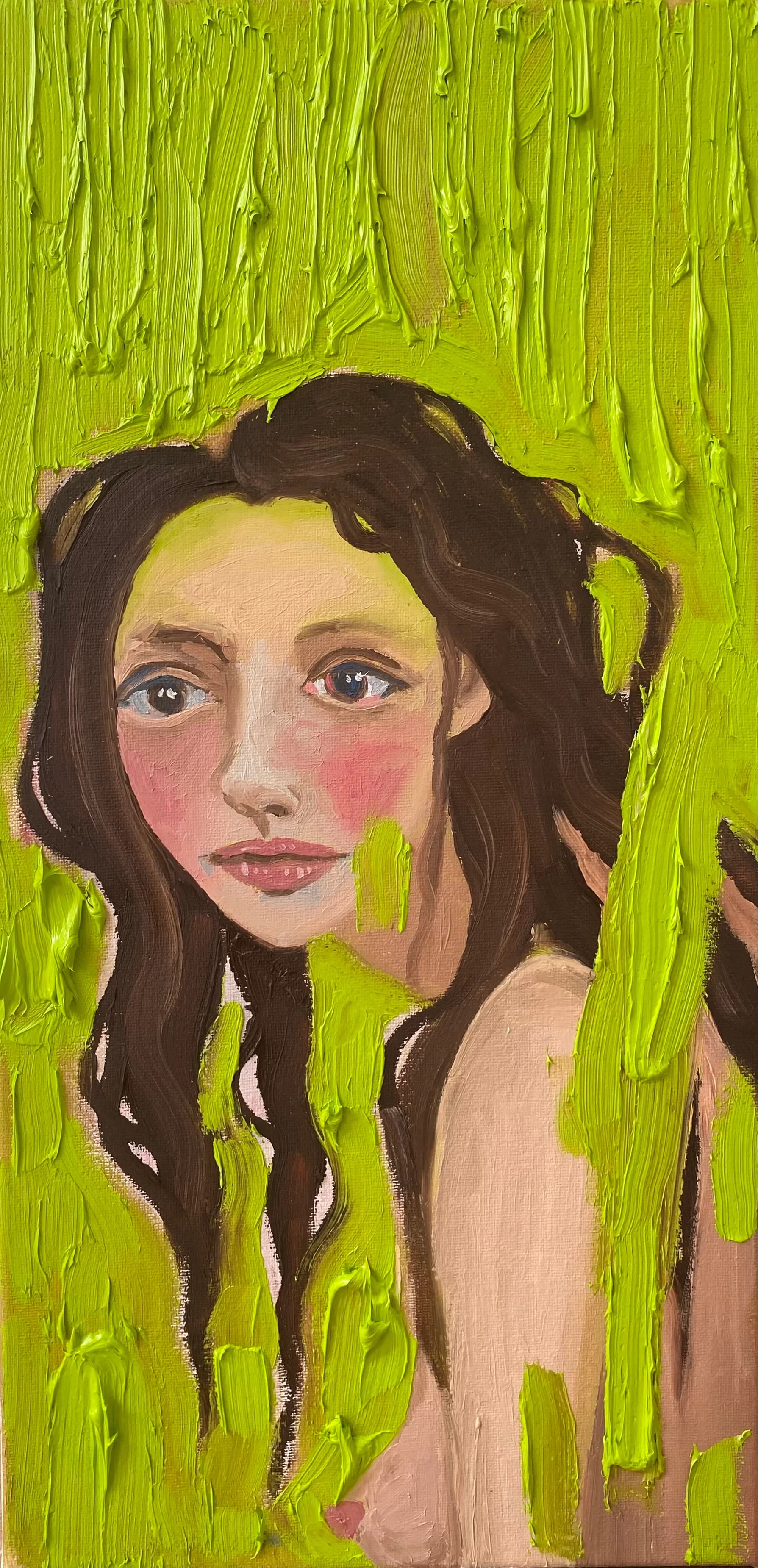 Woman in green
