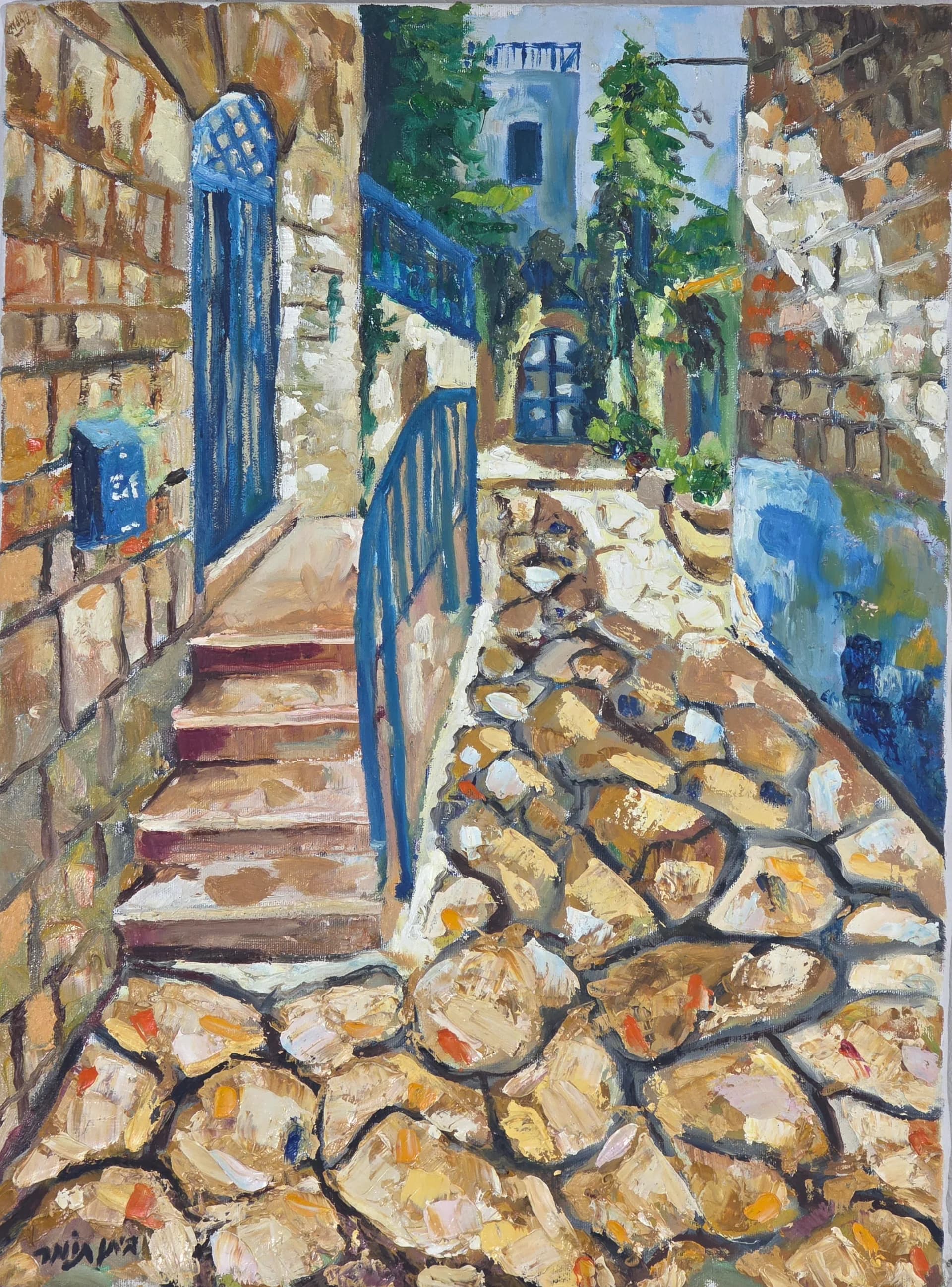 Stone Steps and Blue Gates