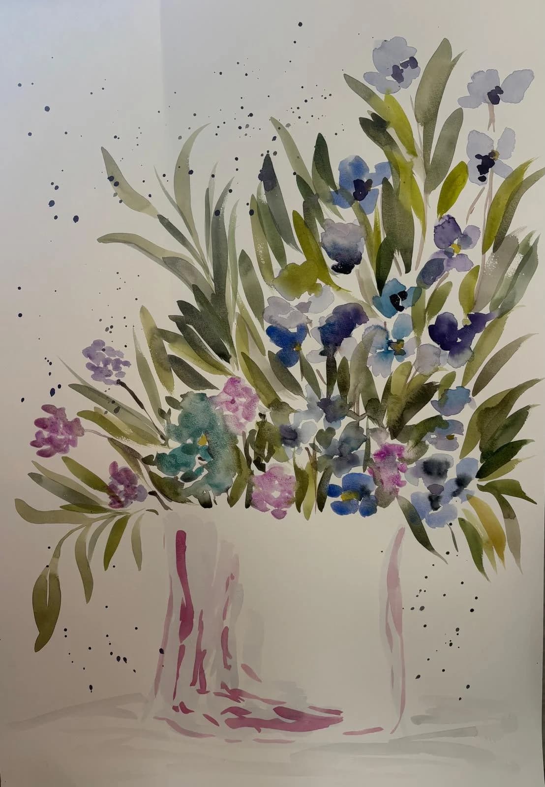 Wildflowers in a Pale Vessel