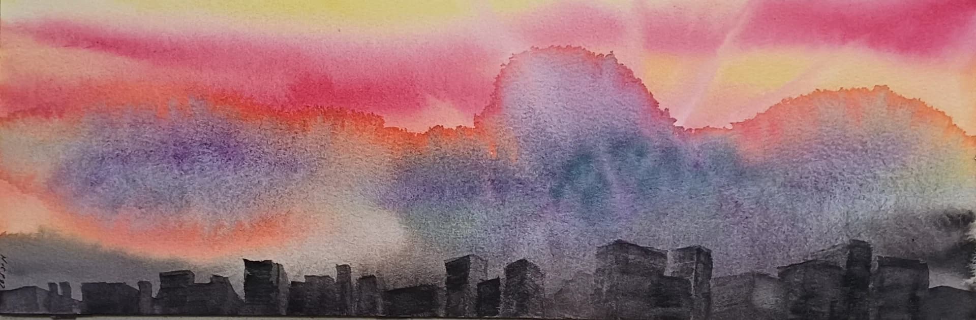 City Beneath Rose Clouds